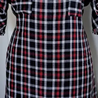 Tetra Tkanina/Muslin Double sided Checks navy