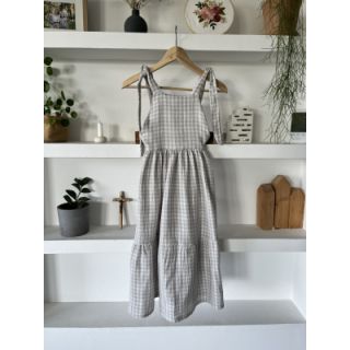 Tetra Tkanina/Muslin Double sided CHECKS MINI grey