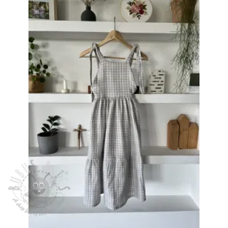 Tetra Tkanina/Muslin Double sided CHECKS MINI grey