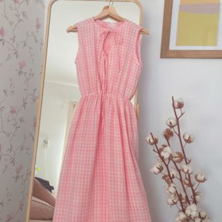 Tetra Tkanina/Muslin Double sided CHECKS MINI old rose