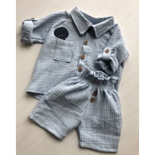Dvostruka gaza/muslin blue