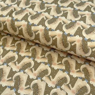 Pleteni materijal Happy T-REX brown digital print
