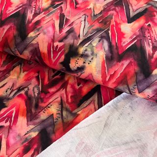 Triko Triangle watercolour bordeaux digital print