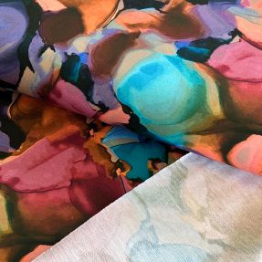 Triko Bright ink purple sage digital print