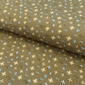 Pleteni materijal Plusses brown digital print