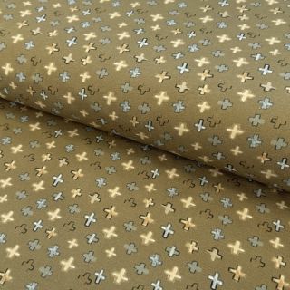 Pleteni materijal Plusses brown digital print
