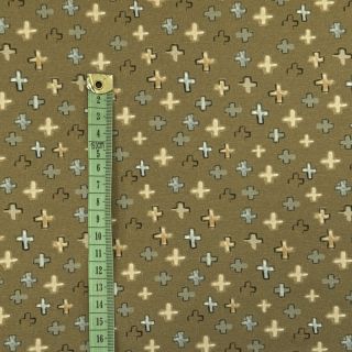 Pleteni materijal Plusses brown digital print