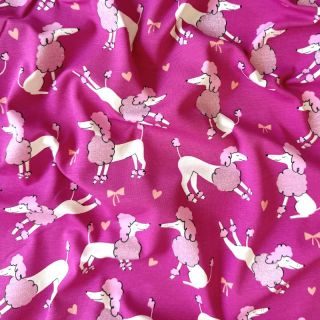 Pleteni materijal Glitter poodles fuchsia