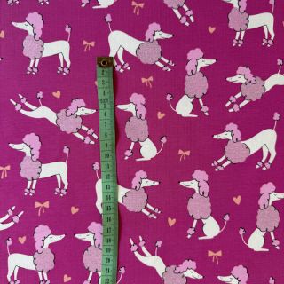 Pleteni materijal Glitter poodles fuchsia