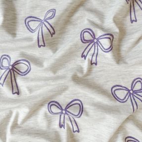 Pleteni materijal Glitter bows ecru melange