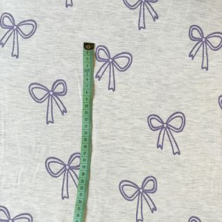 Pleteni materijal Glitter bows ecru melange