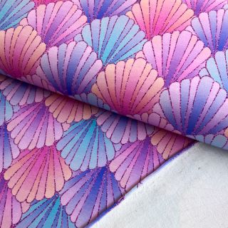 Triko Seashells purple digital print