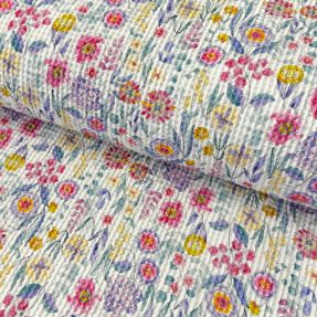 Pamučni vafel Flowers digital print