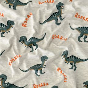 Pleteni materijal Dinosaurs ecru melange