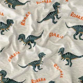 Pleteni materijal Dinosaurs ecru melange