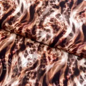 Viskoza ECOVERO Animal skin brown digital print