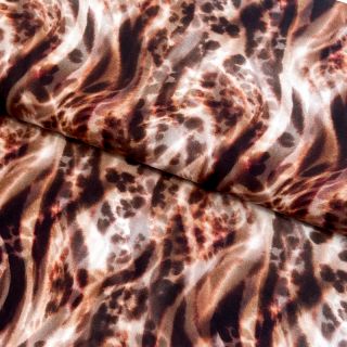 Viskoza ECOVERO Animal skin brown digital print