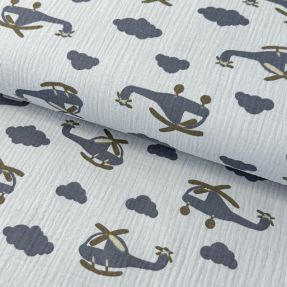 Dvostruka gaza/muslin Helicopters light blue