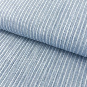Dvostruka gaza/muslin YARN DYED Stripes light blue