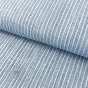Tetra Tkanina/Muslin YARN DYED Stripes light blue