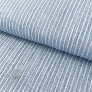 Tetra Tkanina/Muslin YARN DYED Stripes light blue