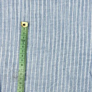 Tetra Tkanina/Muslin YARN DYED Stripes light blue