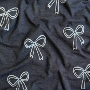 Pleteni materijal Glitter bows indigo melange