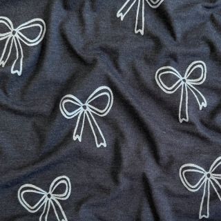 Pleteni materijal Glitter bows indigo melange