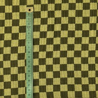 Dvostruka gaza/muslin DOUBLE SIDED Full check green