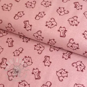 Pamuk FLANNEL Cats old rose