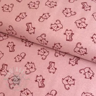 Pamuk FLANNEL Cats old rose
