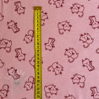 Pamuk FLANNEL Cats old rose
