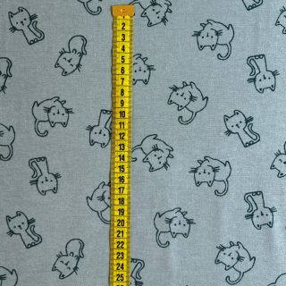 Pamučna tkanina FLANNEL Cats mint