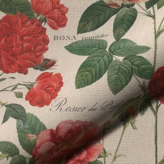 Dekorativna tkanina Linenlook premium Vintage Rose Garden digital print