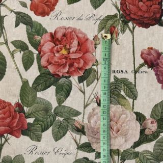 Dekorativna tkanina Linenlook premium Vintage Rose Garden digital print