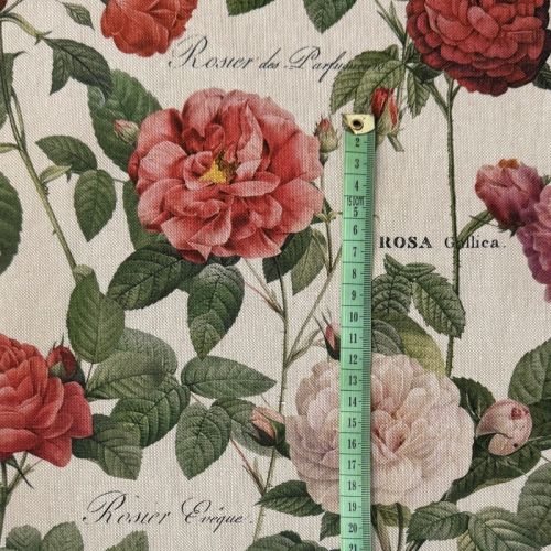 Dekorativna tkanina Linenlook premium Vintage Rose Garden digital print