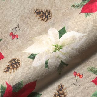 Dekorativna tkanina Classic Poinsettia Flower digital print