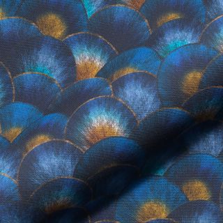 Dekorativna tkanina Scale Peacock Feather digital print