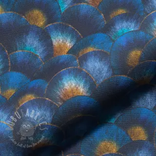 Dekorativna tkanina Scale Peacock Feather digital print