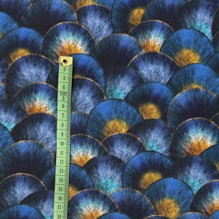 Dekorativna tkanina Scale Peacock Feather digital print