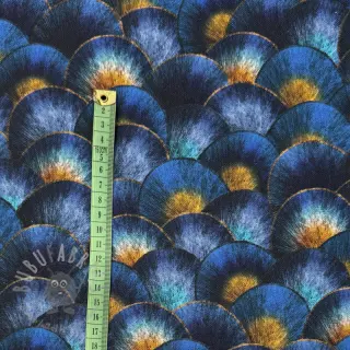 Dekorativna tkanina Scale Peacock Feather digital print