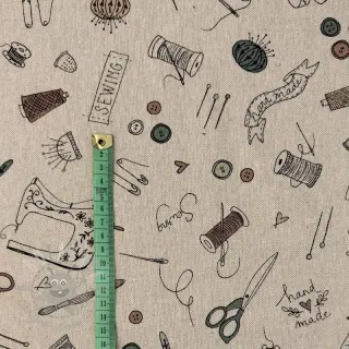 Dekorativna tkanina Linenlook Sewing Doodle Craft