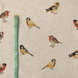 Dekorativna tkanina Linenlook Tiny Garden Birds
