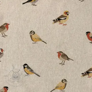 Dekorativna tkanina Linenlook Tiny Garden Birds