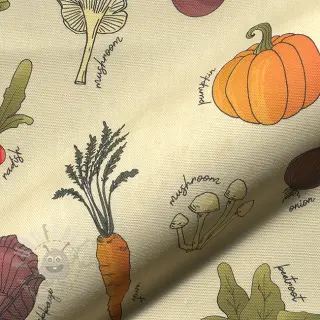 Dekorativna tkanina Veggie Harvest Garden digital print