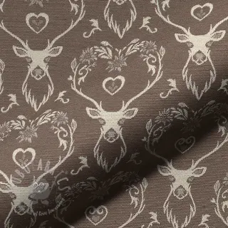 Dekorativna tkanina jacquard DOUBLE FACE Landhaus Deer Heart taupe