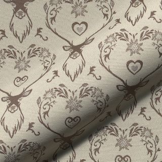Dekorativna tkanina jacquard DOUBLE FACE Landhaus Deer Heart taupe