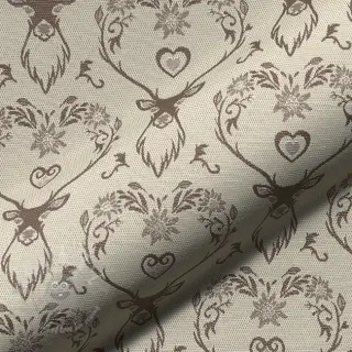 Dekorativna tkanina jacquard DOUBLE FACE Landhaus Deer Heart taupe