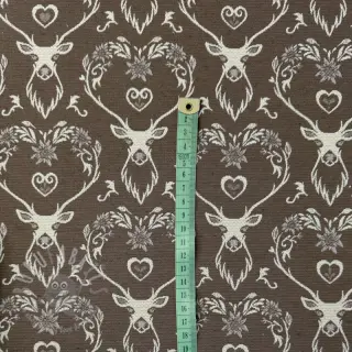 Dekorativna tkanina jacquard DOUBLE FACE Landhaus Deer Heart taupe