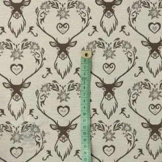 Dekorativna tkanina jacquard DOUBLE FACE Landhaus Deer Heart taupe